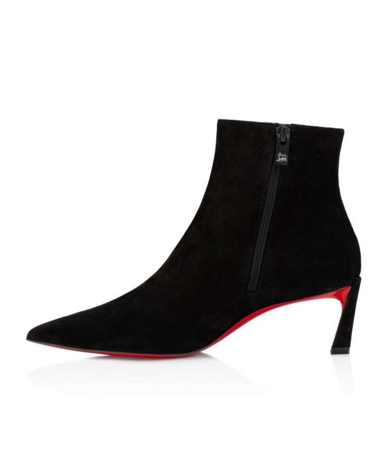 Christian Louboutin Condora Black Leather Ankle Boots In Black