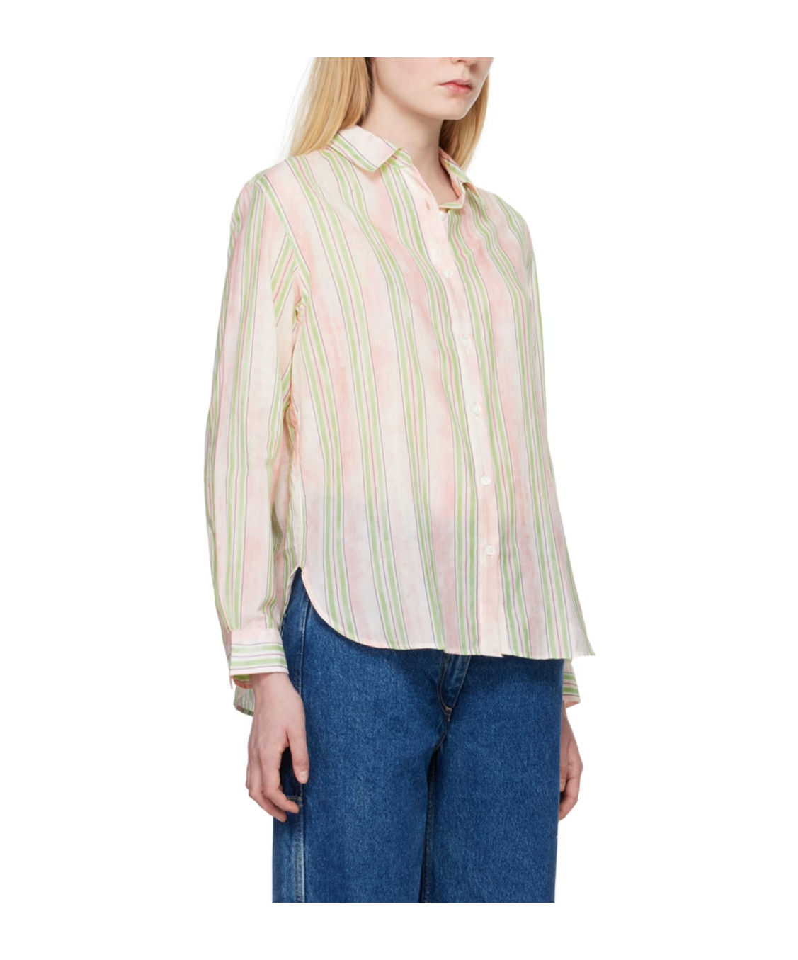 MAISON KITSUNÉ MAISON KITSUNÉ CLASSIC STRIPED BUTTONED SHIRT