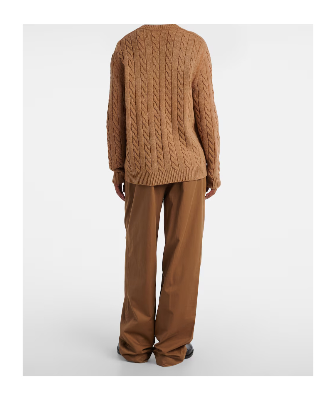 The Row Long Sleeve Cardigan In Brown