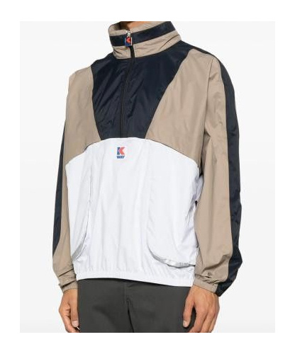 K-way Colour-block Jacket In White
