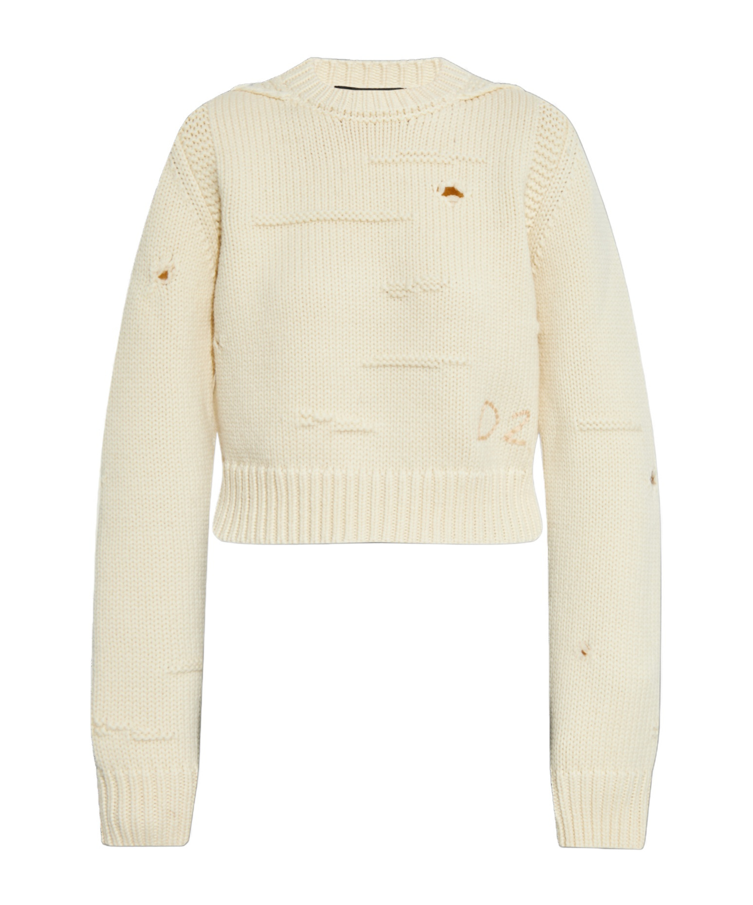 Dsquared2 Ripped-detailing Knitted Jumper In Nude