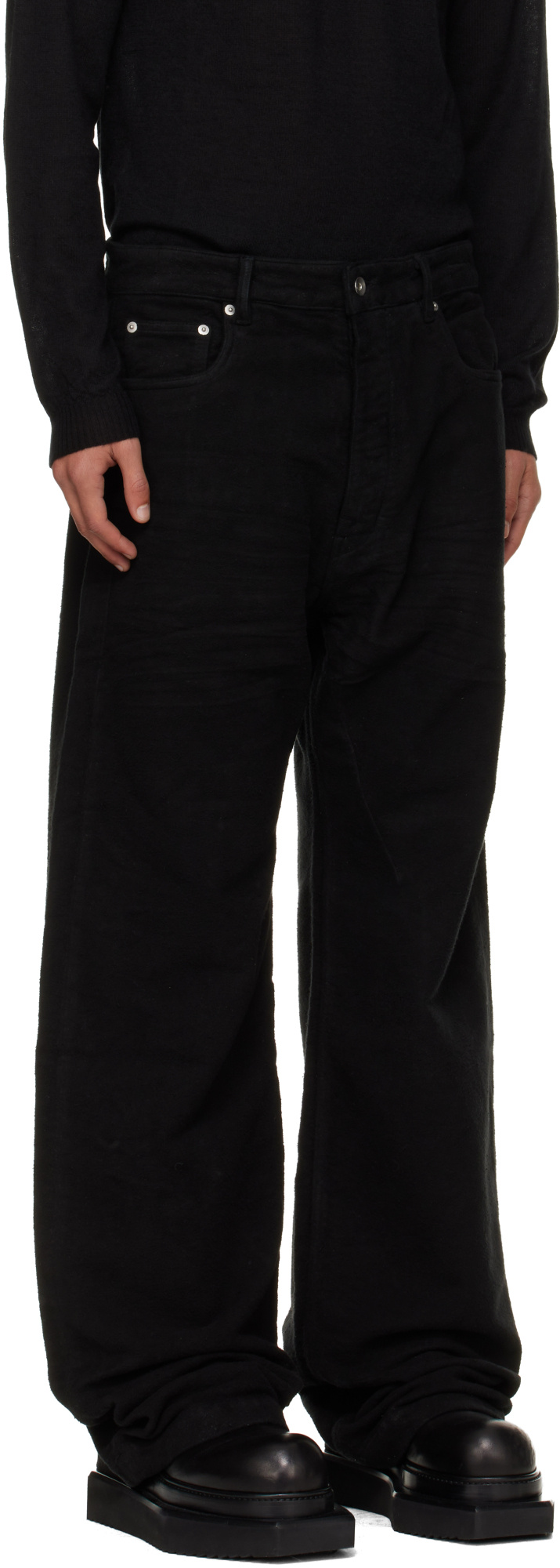 Rick Owens Drkshdw Belt Loop Jeans In Black