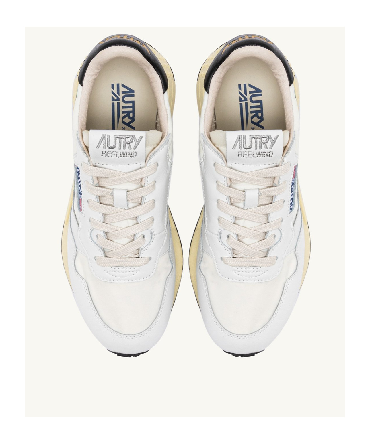Autry Reelwind Super Vintage Grey Sneakers With Logo Patch On The Tongue And Contrasting Heel In Fabric An In Gray