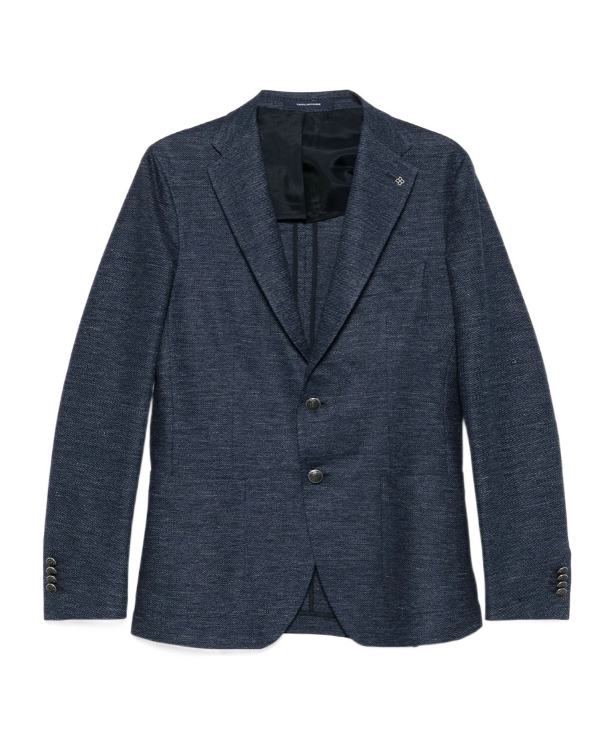 Shop Tagliatore Long Sleeve Casual Jacket In Black
