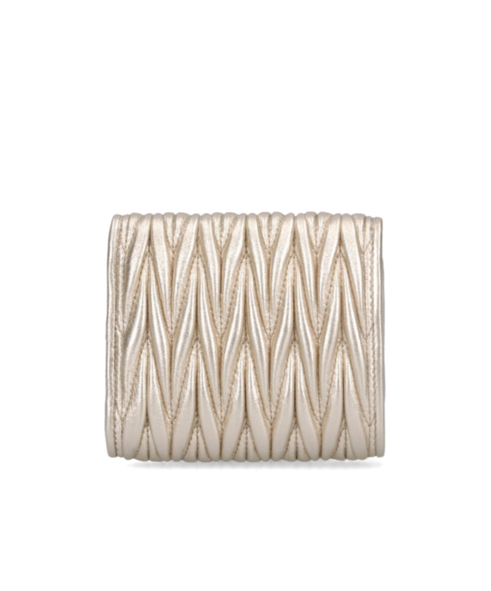 Miu Miu Folding Wallet In Nude