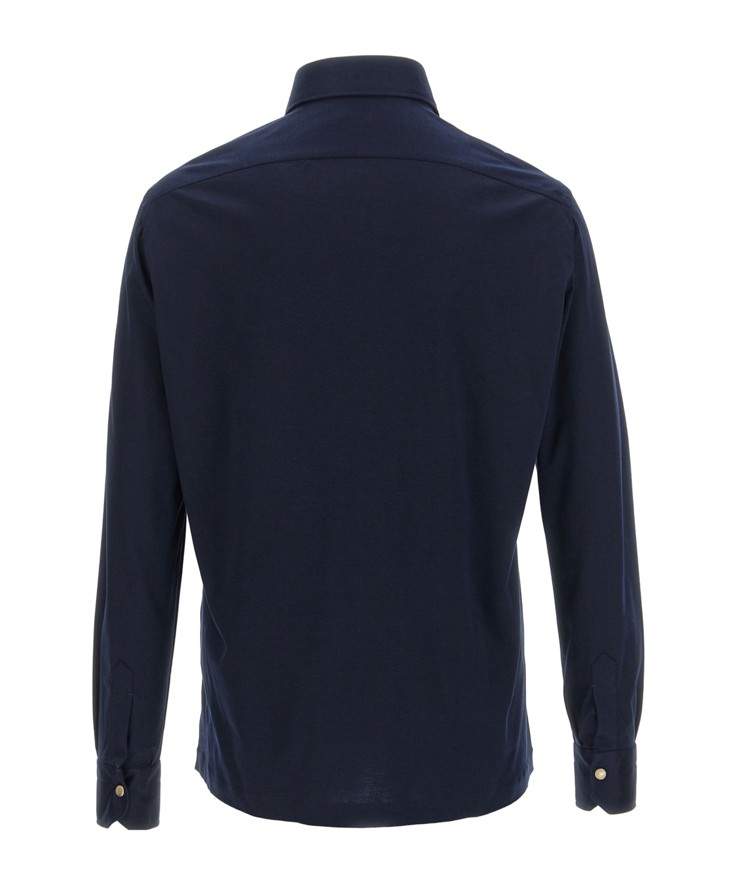 Shop Kiton Logo Embroidered Long-sleeved Polo Shirt In Black