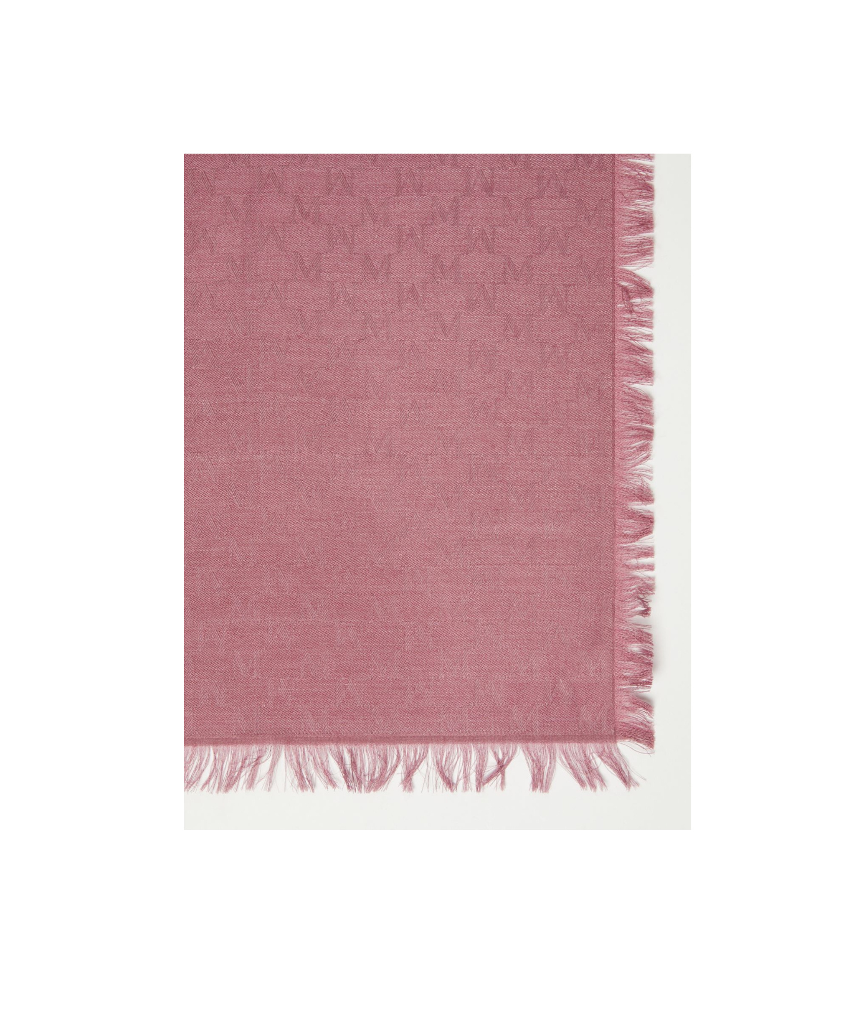 Max Mara Jacquard Knitted Wool And Silk Shawl In Pink