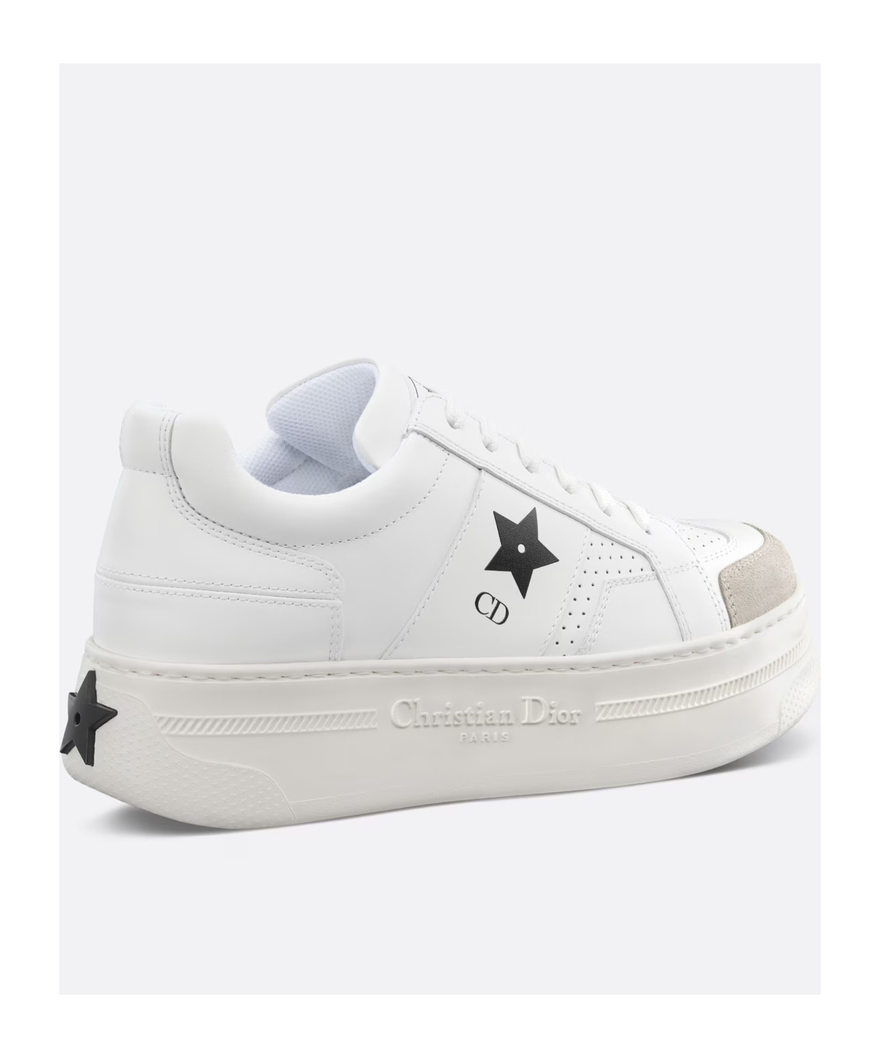 Dior Star Platform Sneakers In White