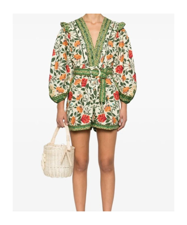 Farm Rio Patterned Jumpsuit In Multi