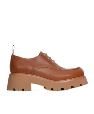 Celine Triomphe Derbies  In Calfskin In Brown