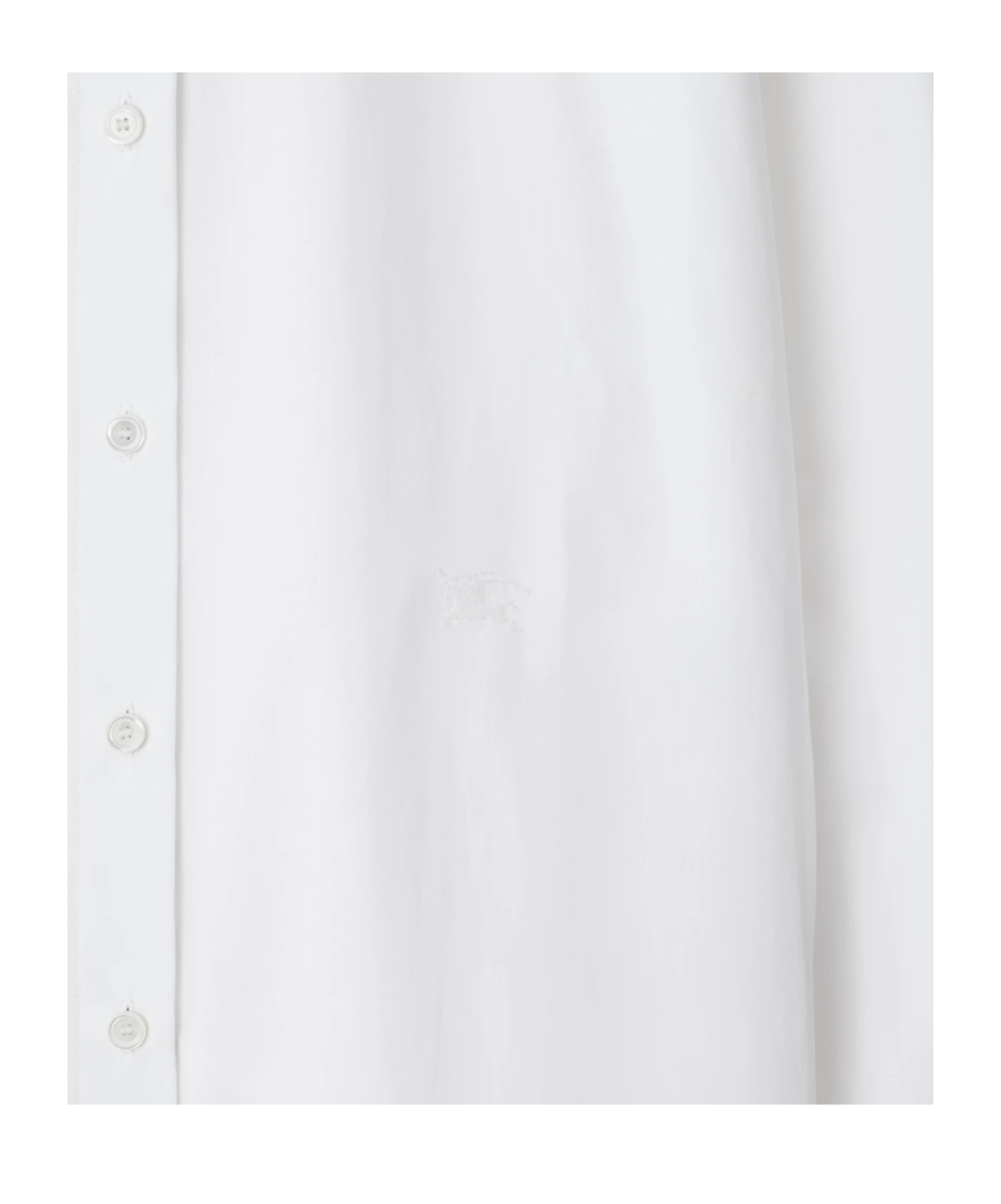 Burberry Cotton Poplin Shirt With Check Pattern Detail