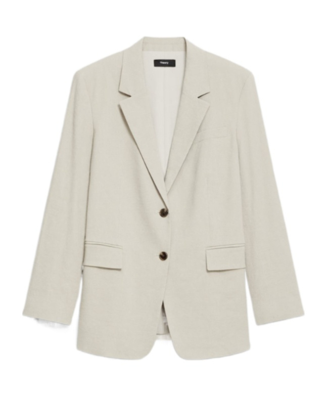 Theory Relaxed Blazer In Good Linen