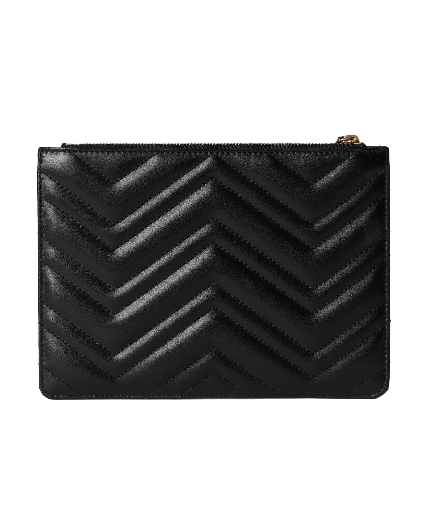 Gucci Gg Marmont Zipper Clutch In Black