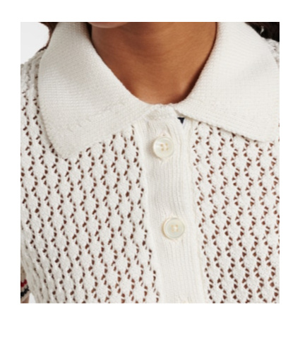 Thom Browne Openwork Knit Sweater In White