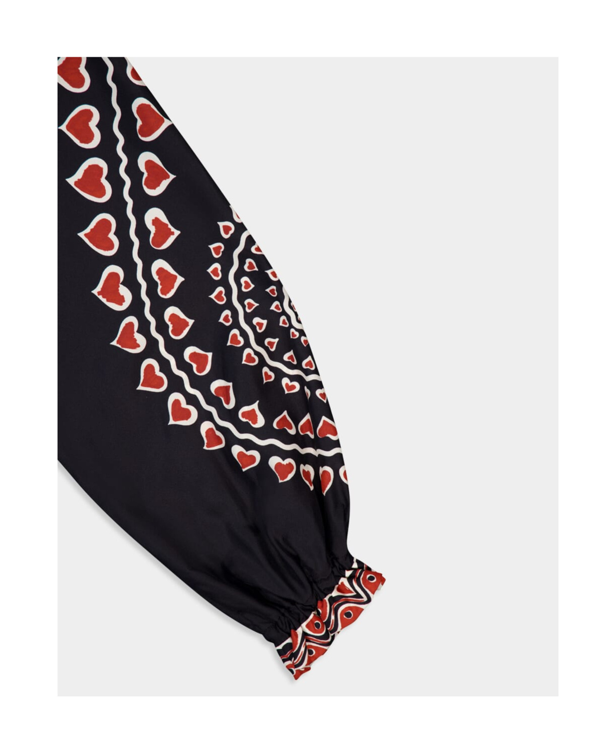 LA DOUBLEJ CERERE SILK PLACÉE-PRINT BLOUSE