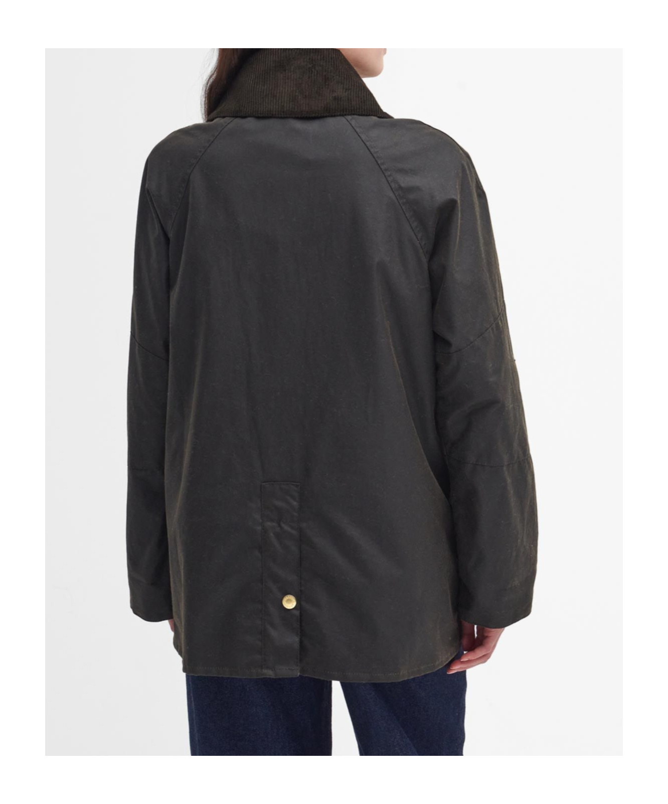 Barbour Allerstone Jacket Corduroy Collar In Black