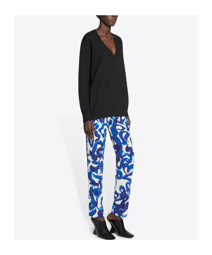 Shop Dries Van Noten V-neck Wool Sweater In Black
