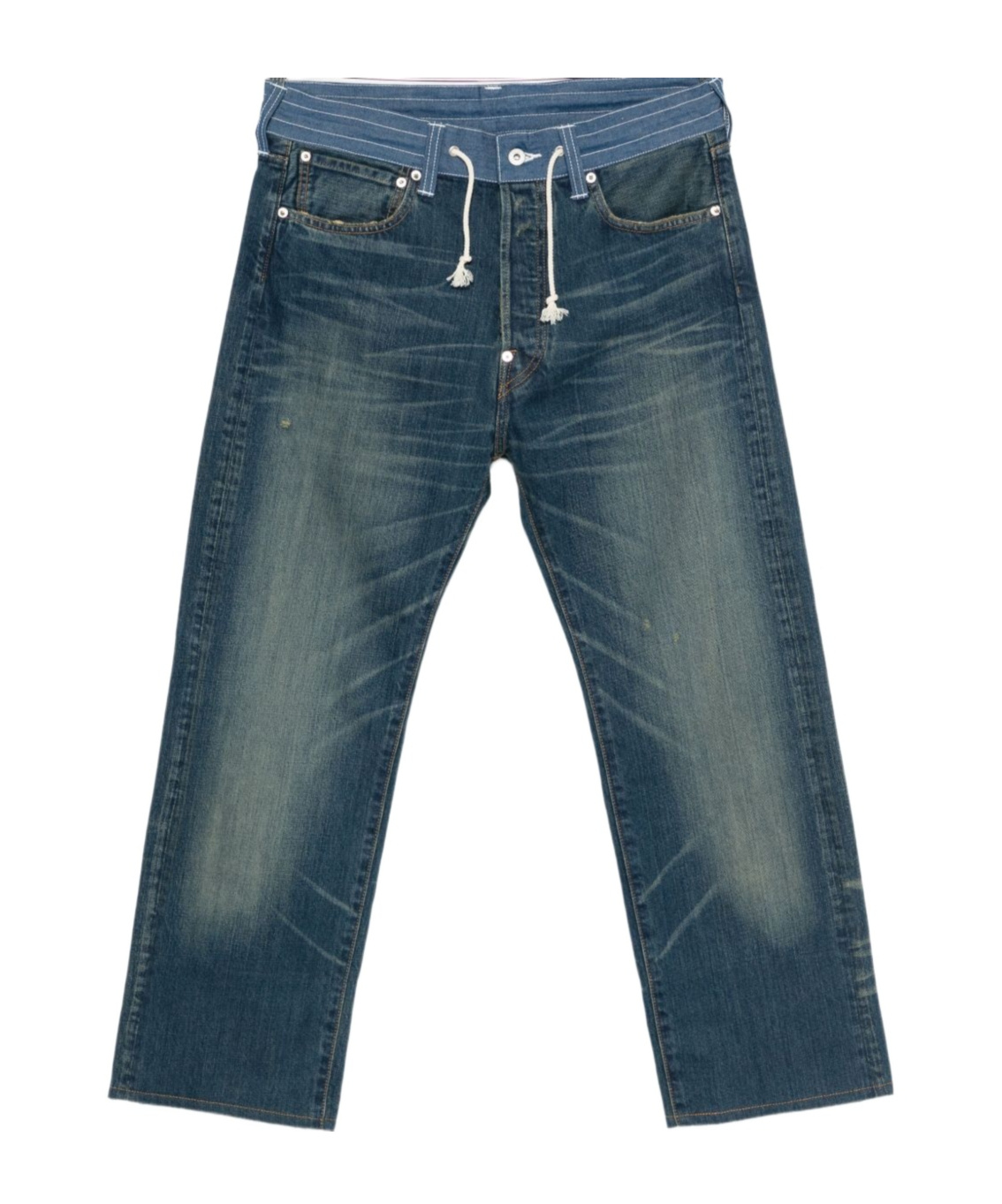 Junya Watanabe Belt-loop Jeans In Blue
