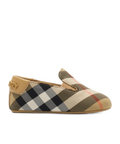 Burberry Check Nylon Blend Booties In Animal Print