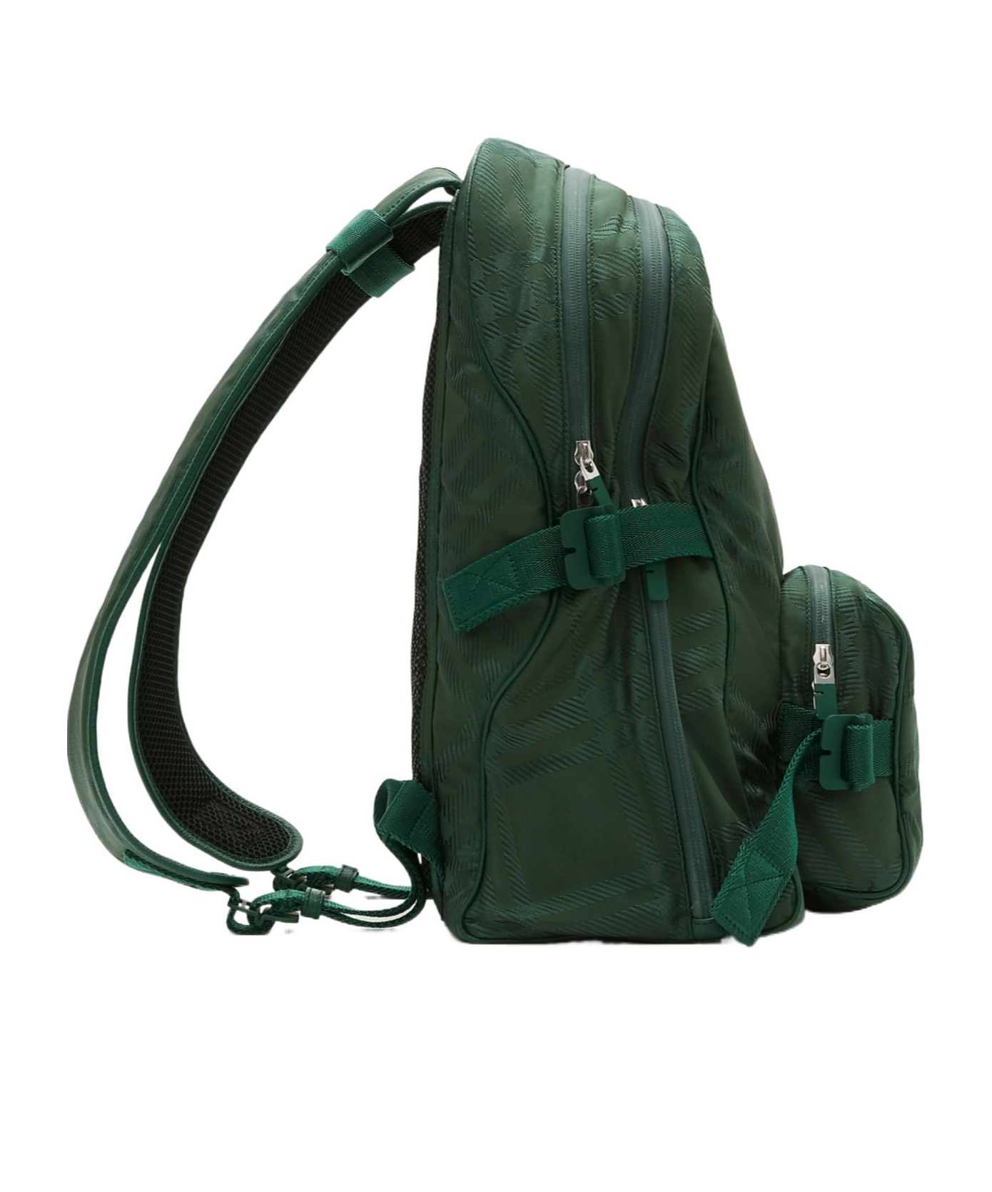 Burberry Checked Jacquard Backpack In Green