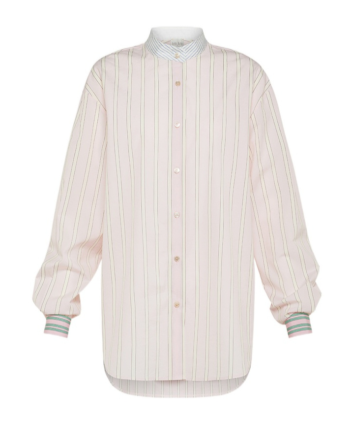Forte Forte Striped Granddad Shirt