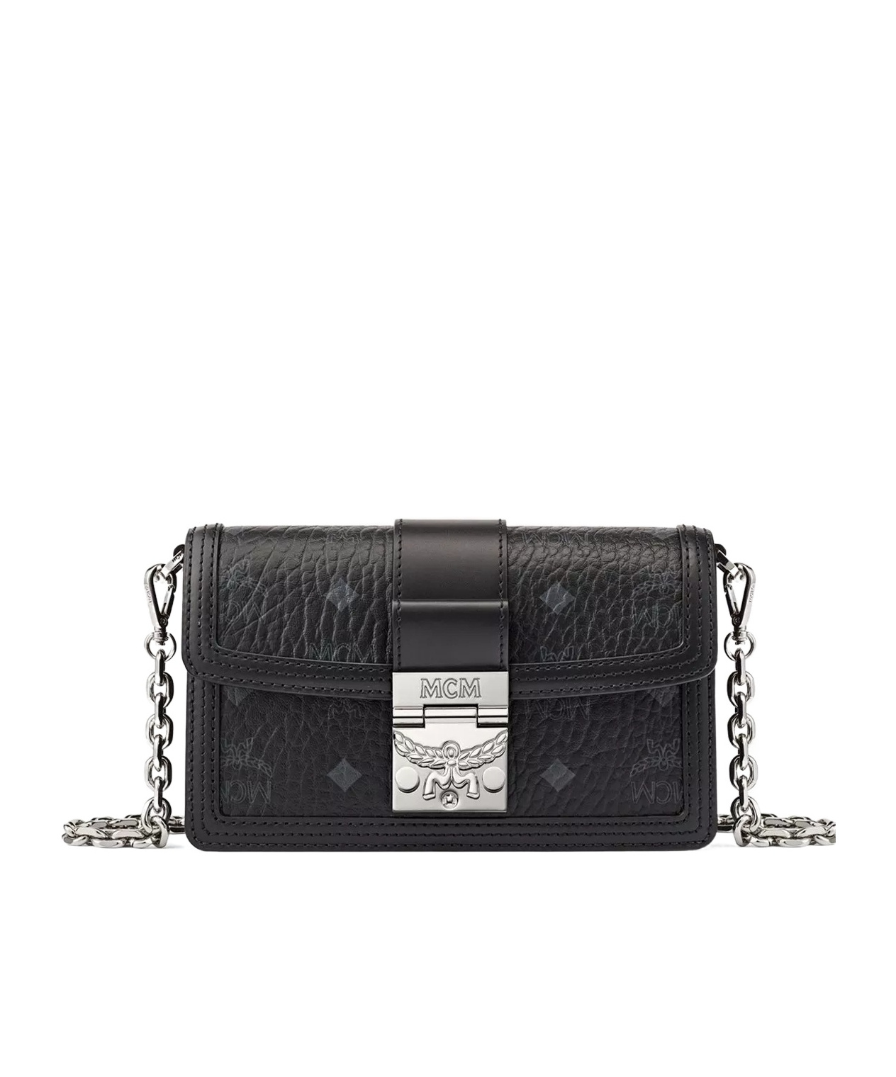 Mcm Tracy Crossbody In Visetos In Black Black