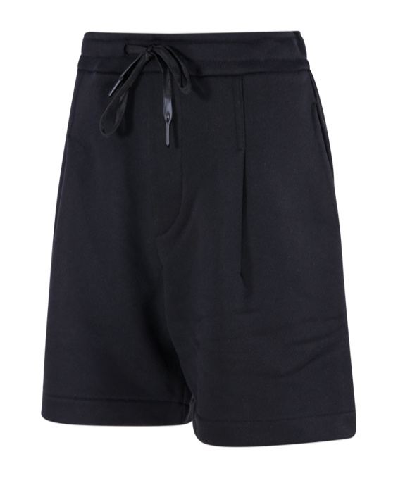 A Paper Kid Drawstring Casual Shorts In Black