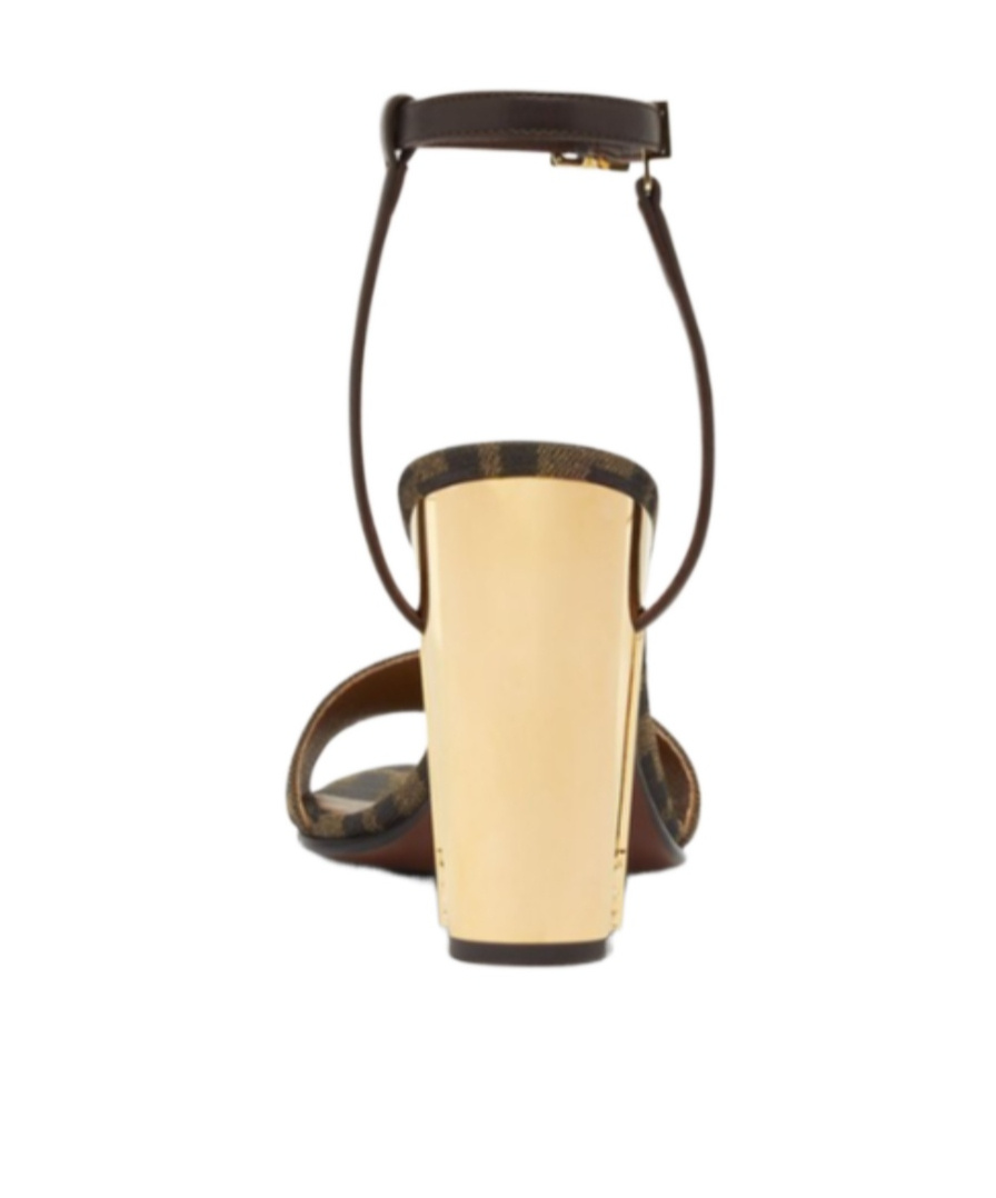 Fendi Delfina 95 Monogram Sandals In Multicolor