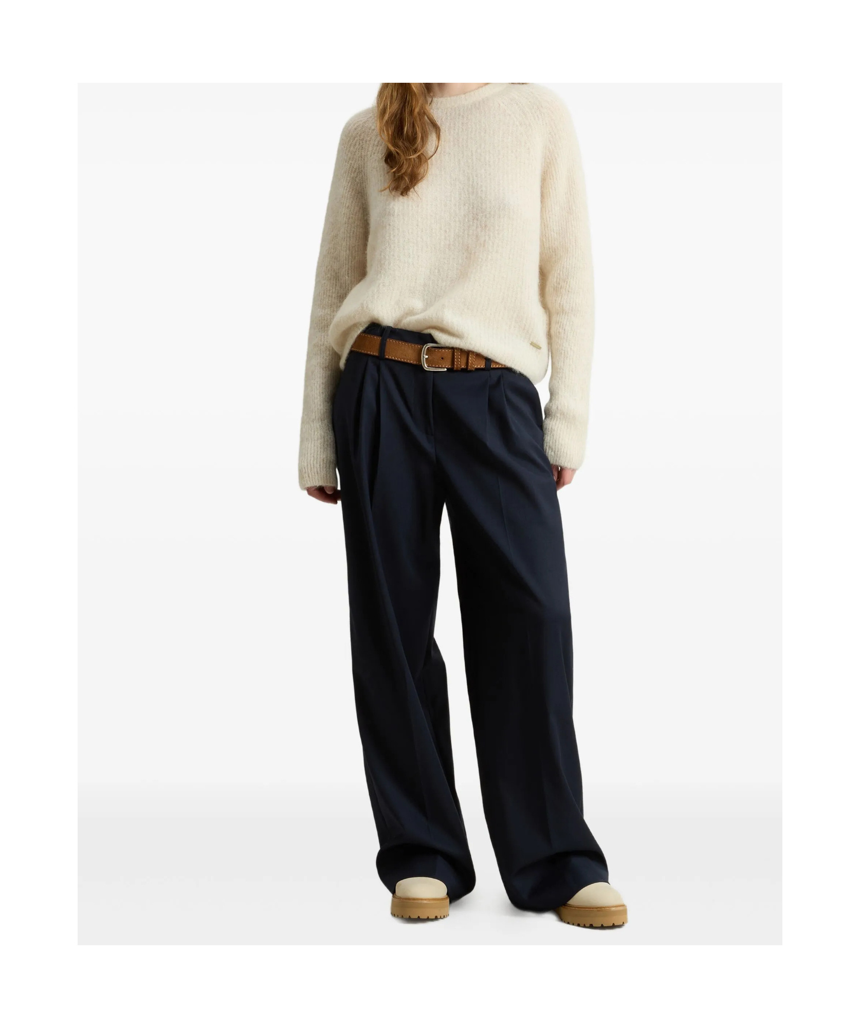 Woolrich Alpaca And Wool Blend Crew Neck Sweater In Gray