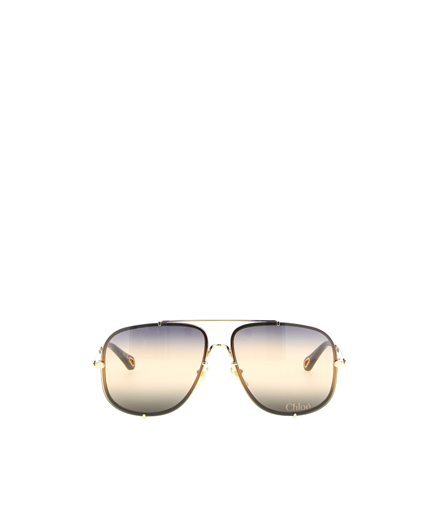 Chloé Square Frame Sunglasses Gradient Lenses In Multi