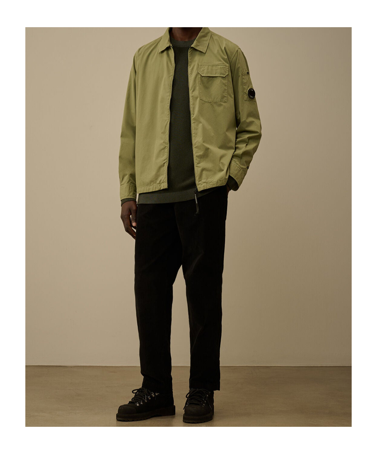 C.p. Company Long Sleeve Casual Jacket In Green
