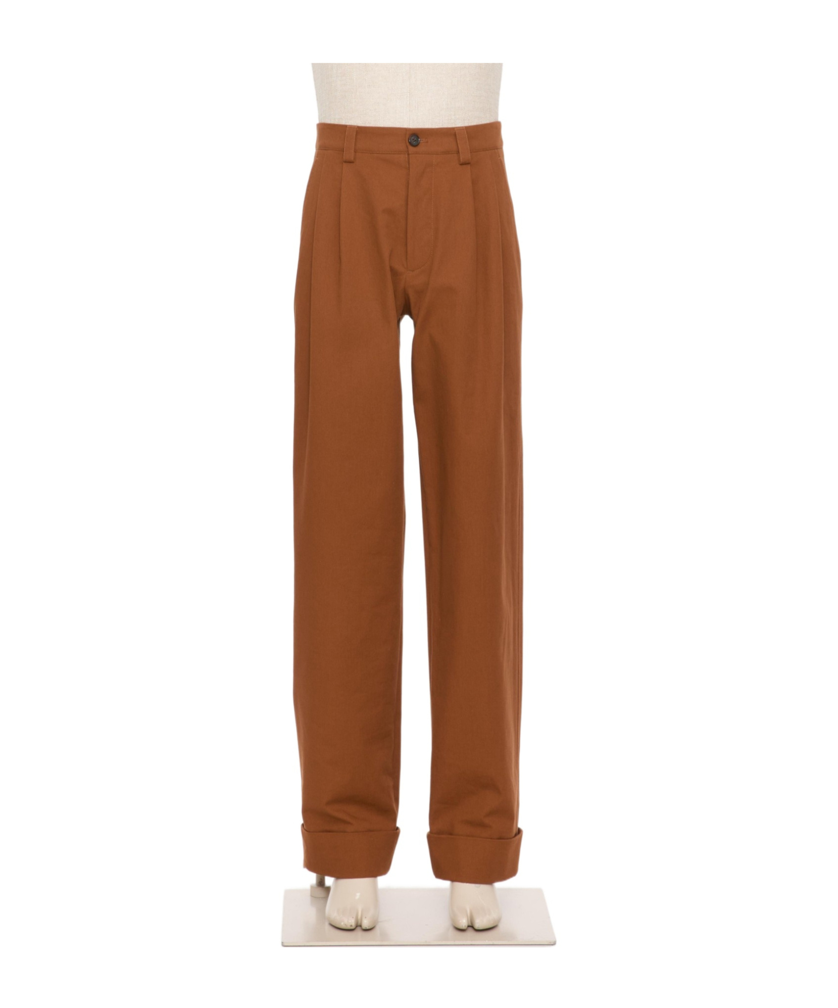 Valentino Belt Loop Casual Pants In Brown