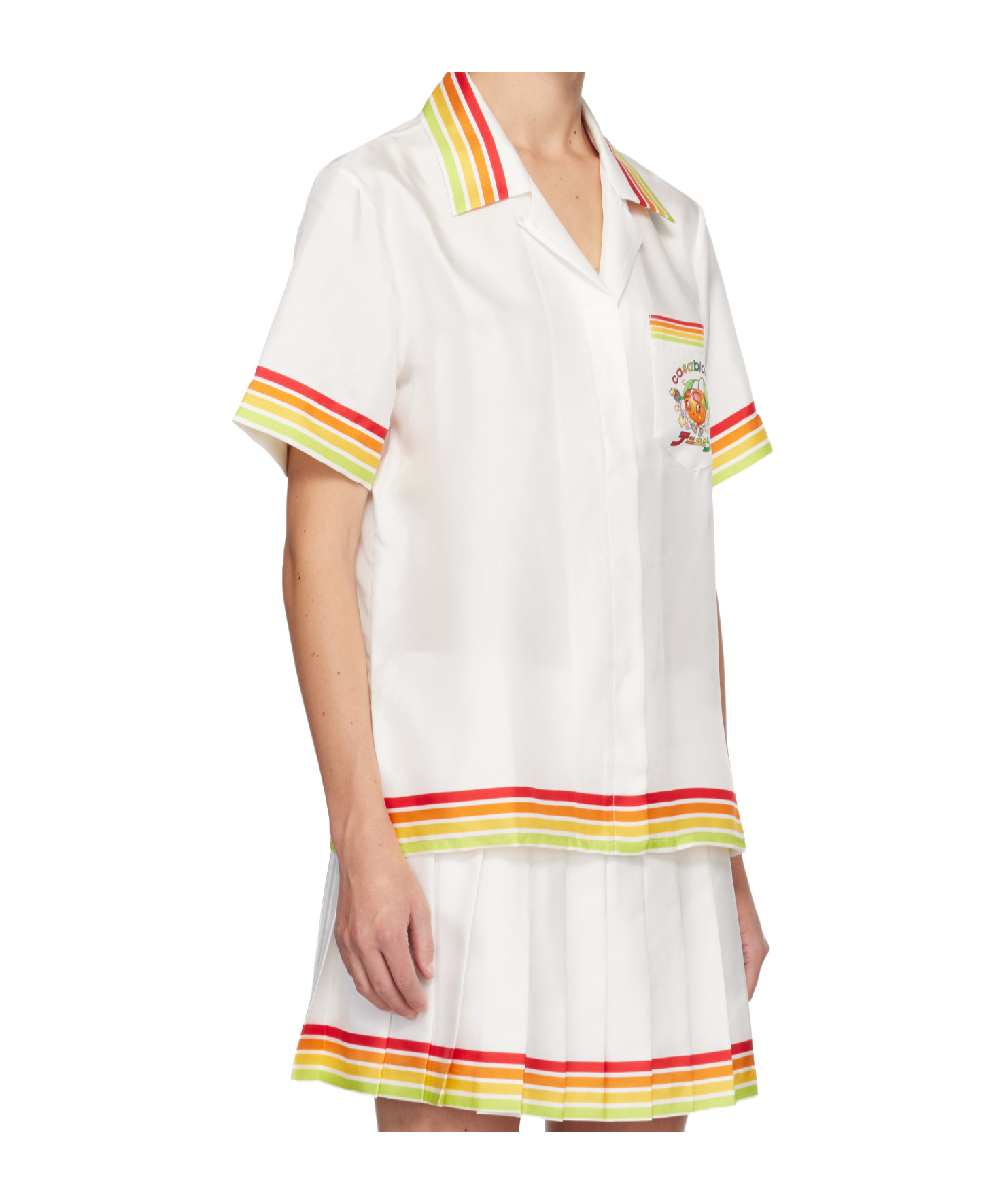 Casablanca Stripe-detailing Shirt In White