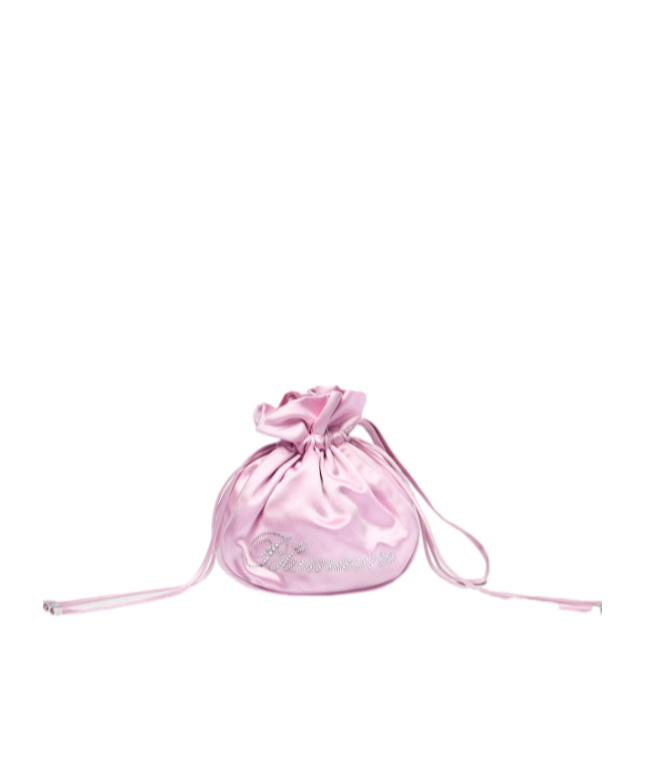 Blumarine Satin Clutch In Pink
