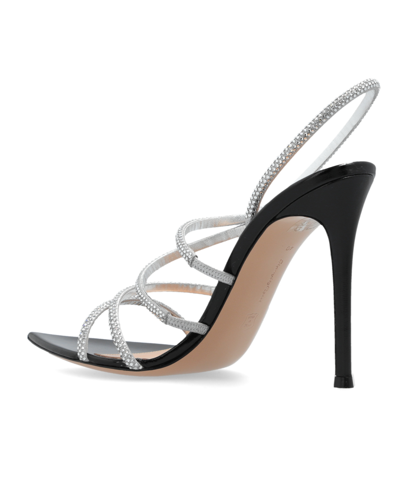 Gianvito Rossi Crystal Ettie 105 Heeled Sandals In Gray