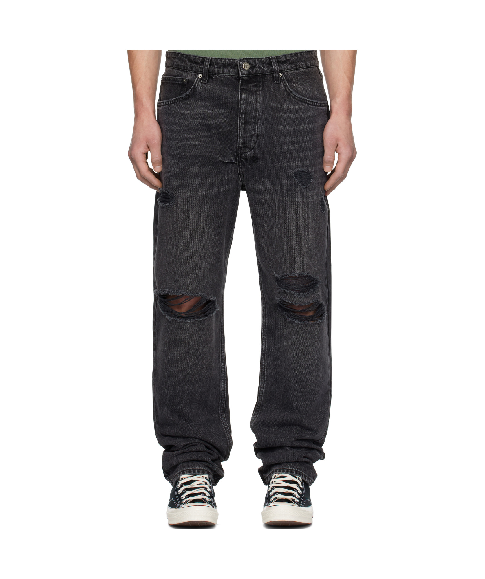 Shop Ksubi Anti K Blakk Rokk Trashed Jeans In Black