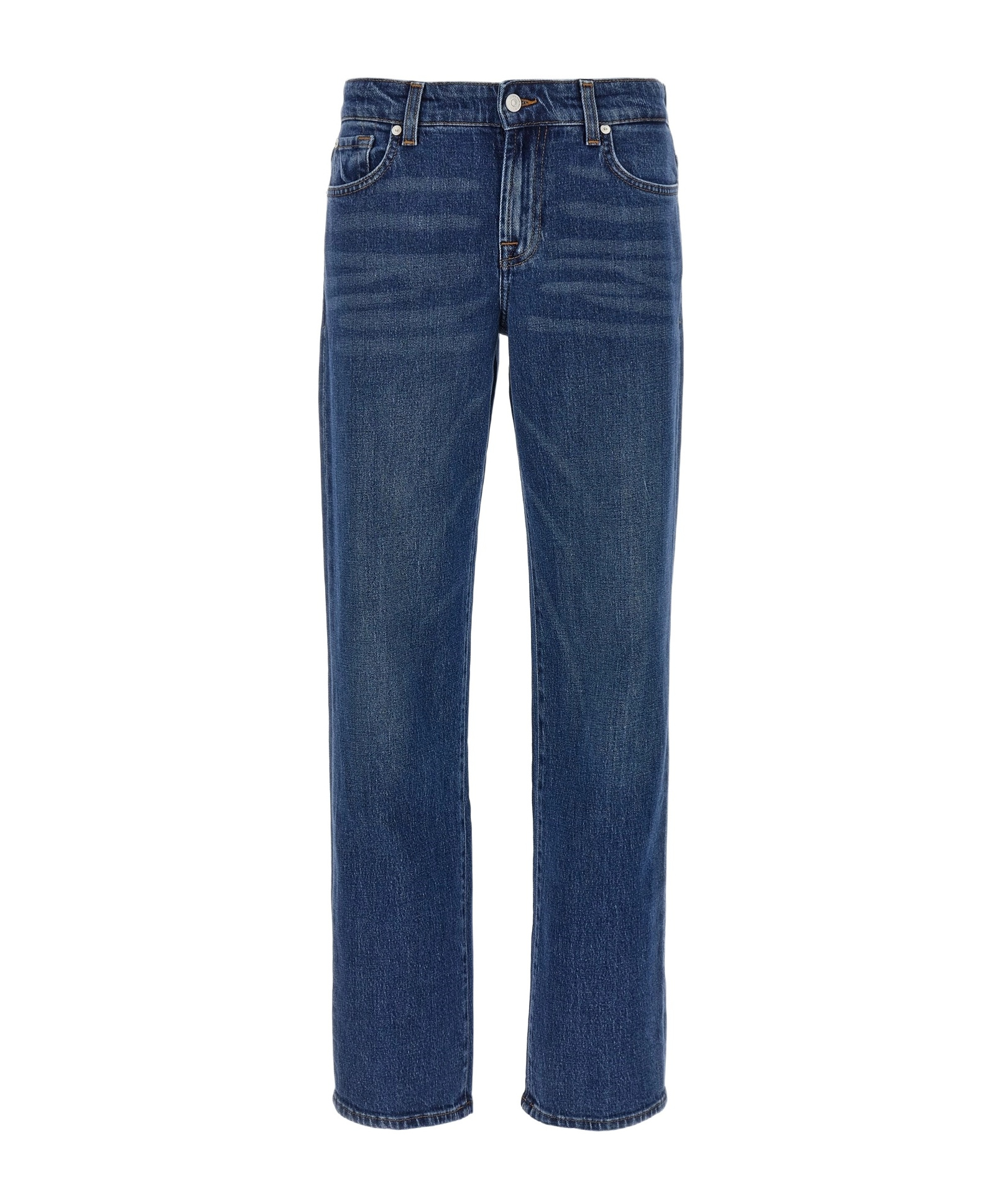 7 For All Mankind Calie Ankle Straight Leg Jeans In Multi