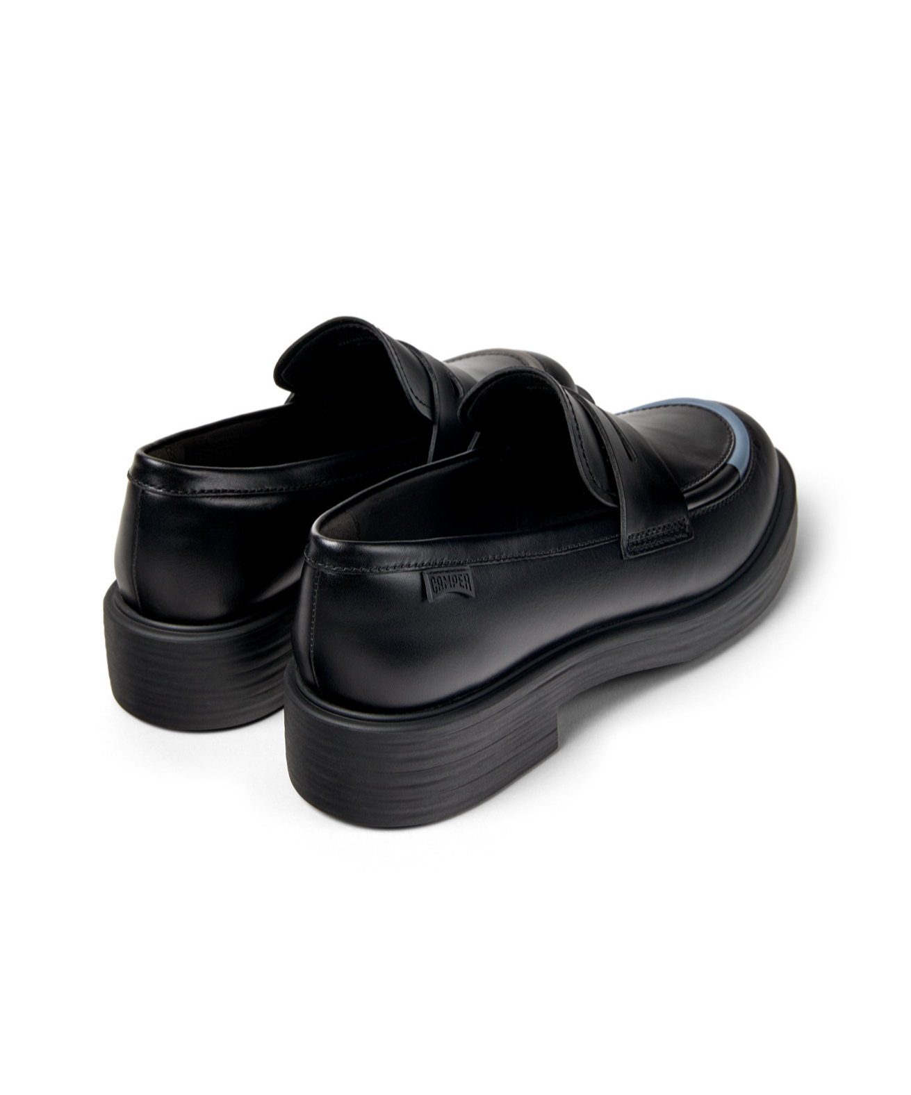 Shop Camper Round Head Loafer Shoes In Black