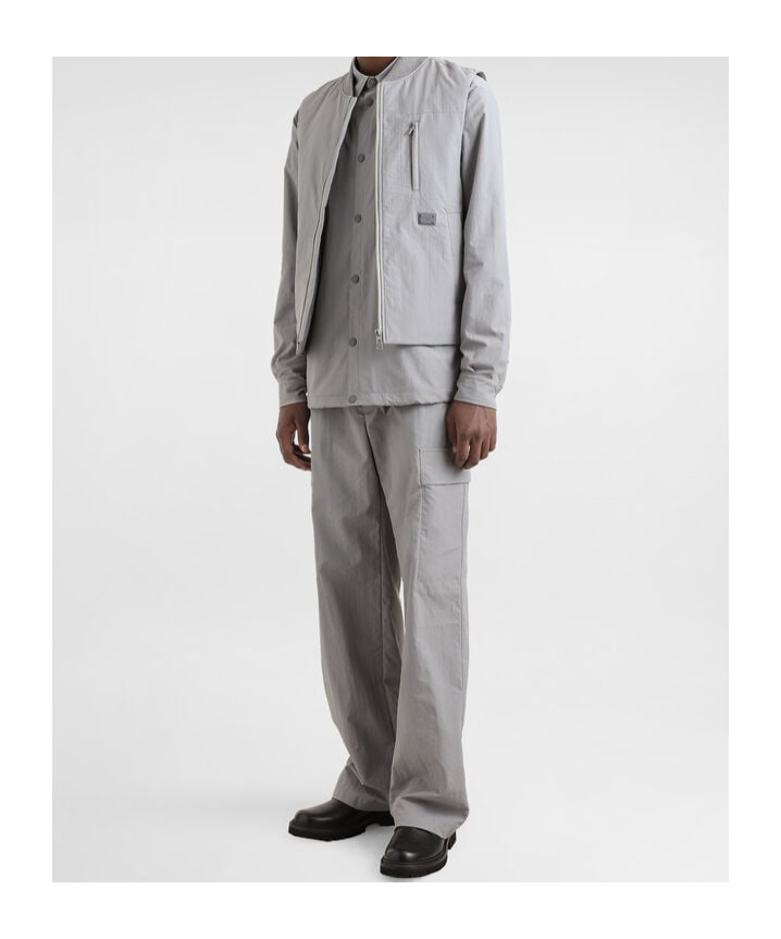 Dolce & Gabbana Technical Fabric Cargo Pants In Gray
