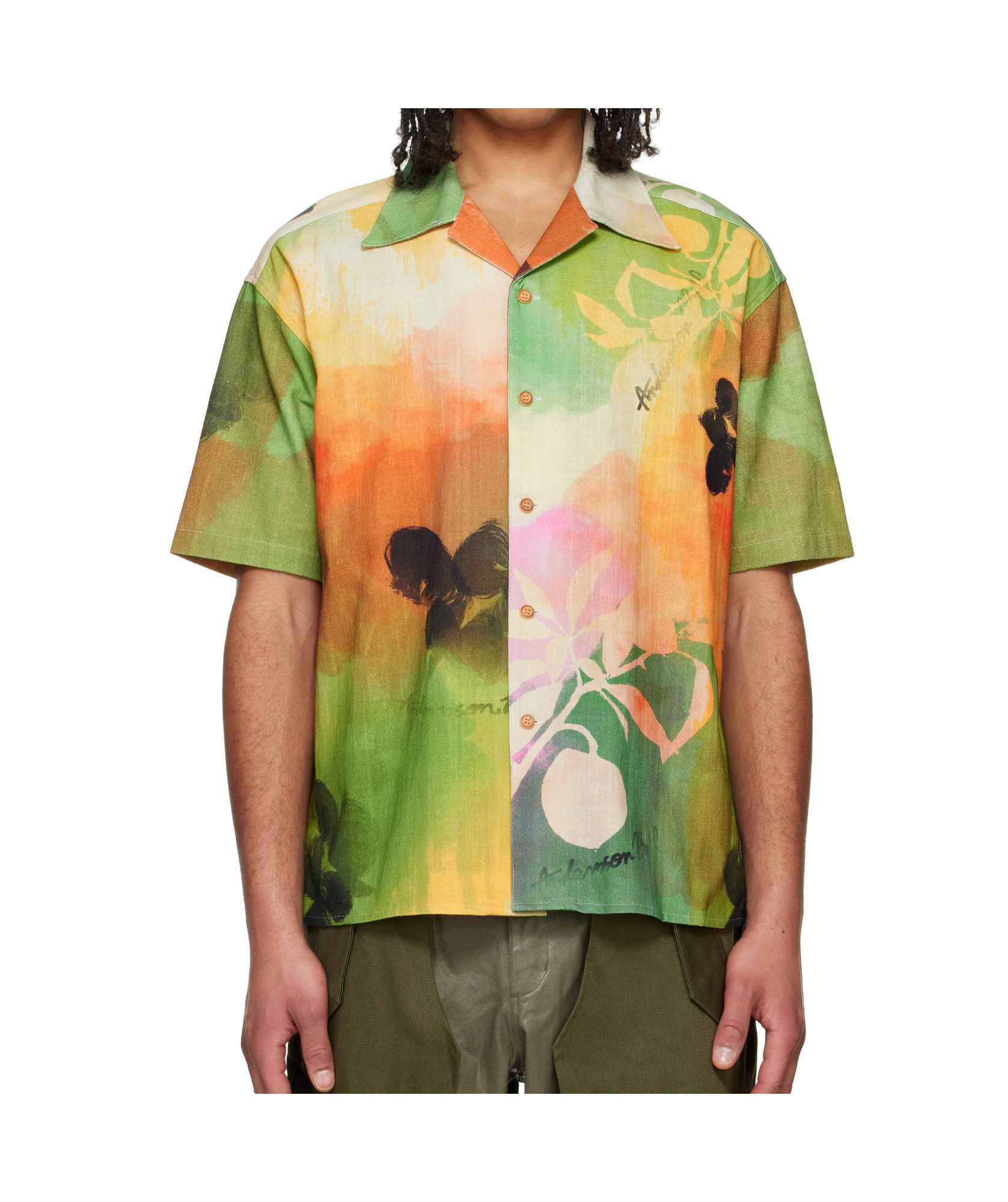 Andersson Bell Ssense Exclusive Multicolor Rhino Tie Dye Print Shirt In Multi-color