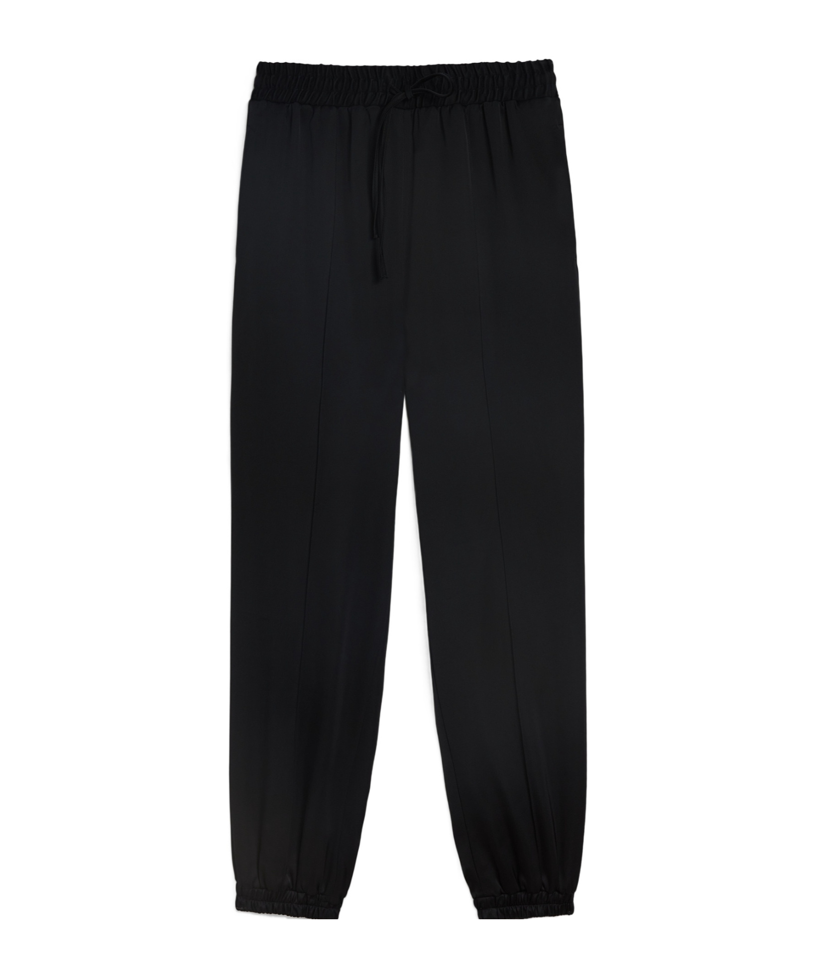 Jil Sander Twill Drawstring Trousers In Black