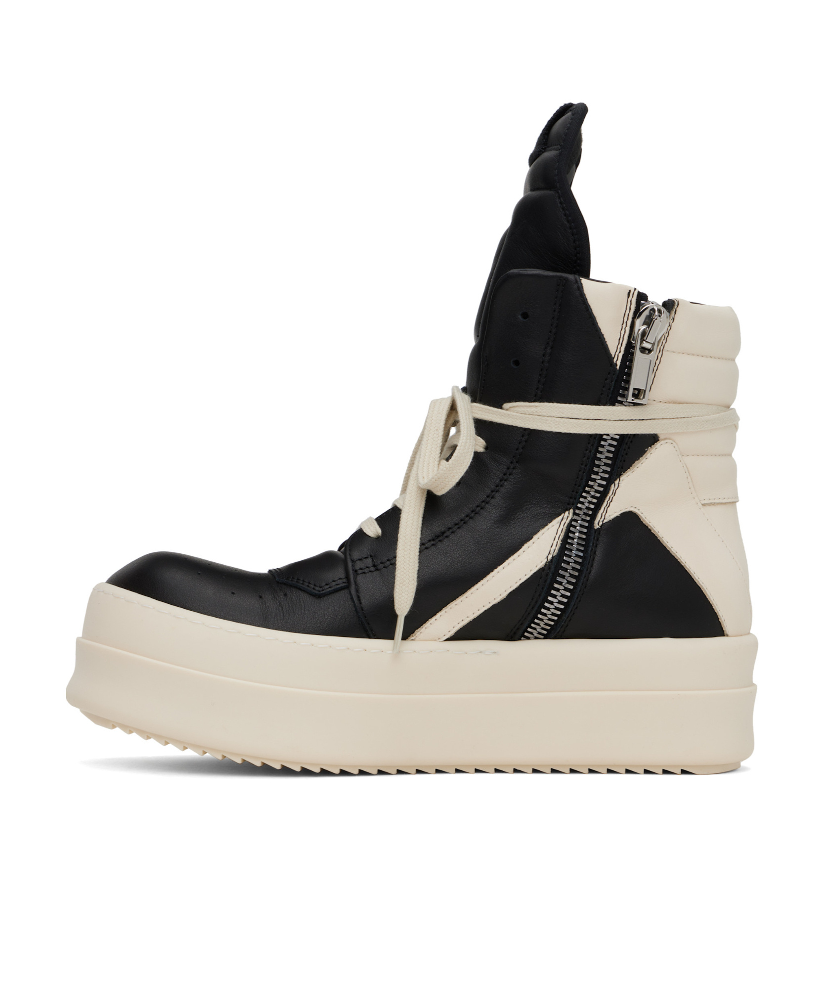 Rick Owens High-top Silhouette Sneaker With Contrast Sole In Nude