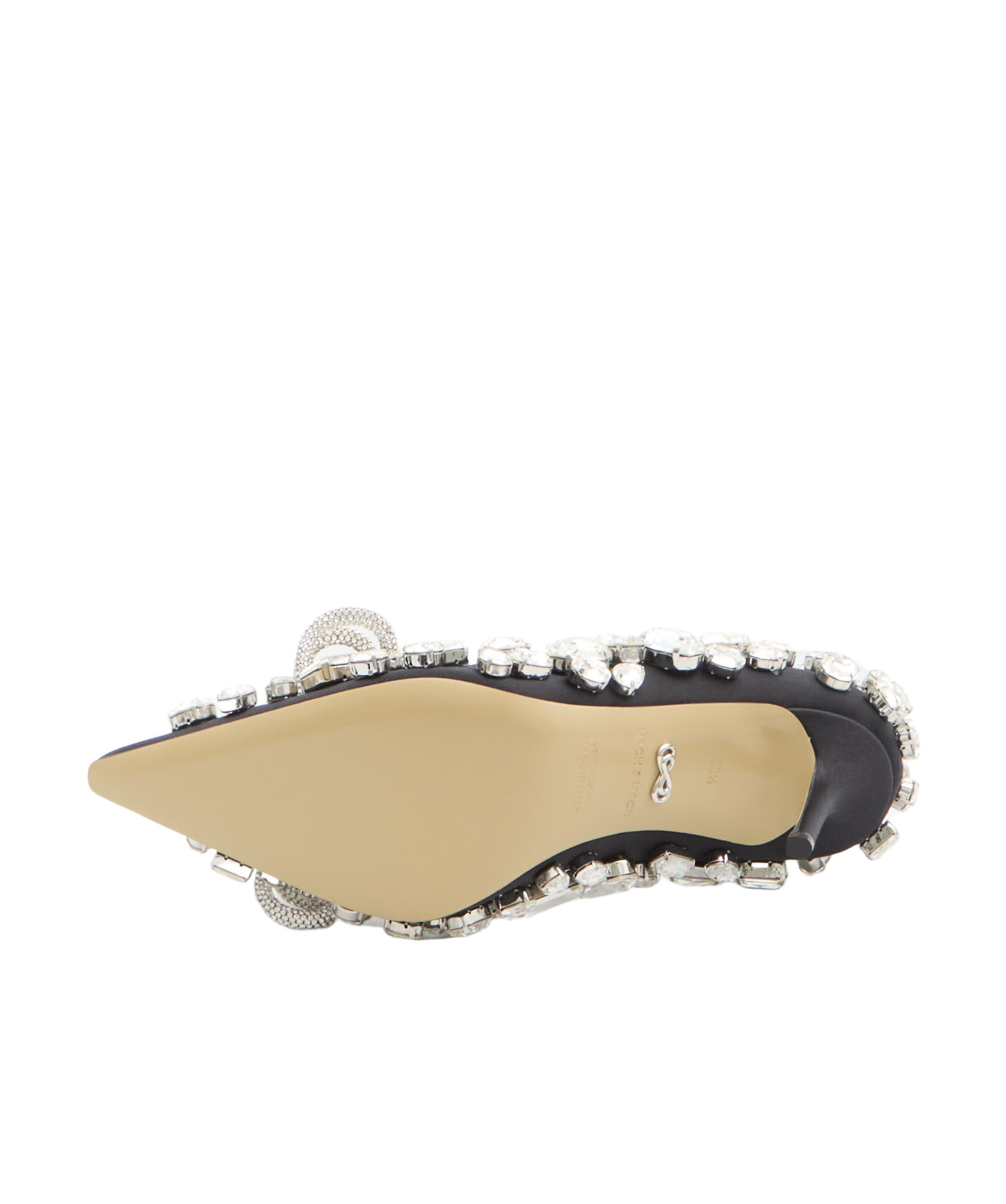 Mach&mach Double Bow 85 Crystal Embellished Pumps In White