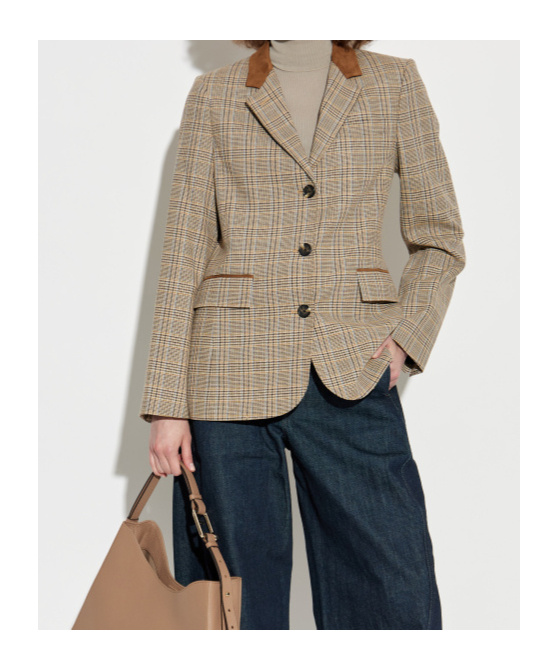 Rag & Bone Lapel Long-sleeved Suit Jacket In Brown