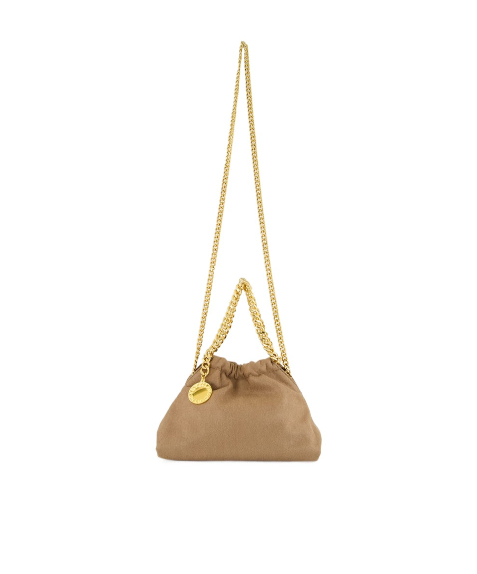 Stella Mccartney Falabella Mini Crossbody Drawstring Bags In Brown