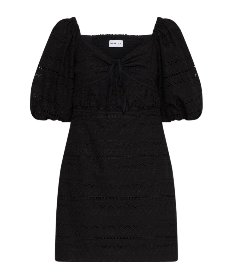 Marella Vosci V-neck Mini Dress In Black