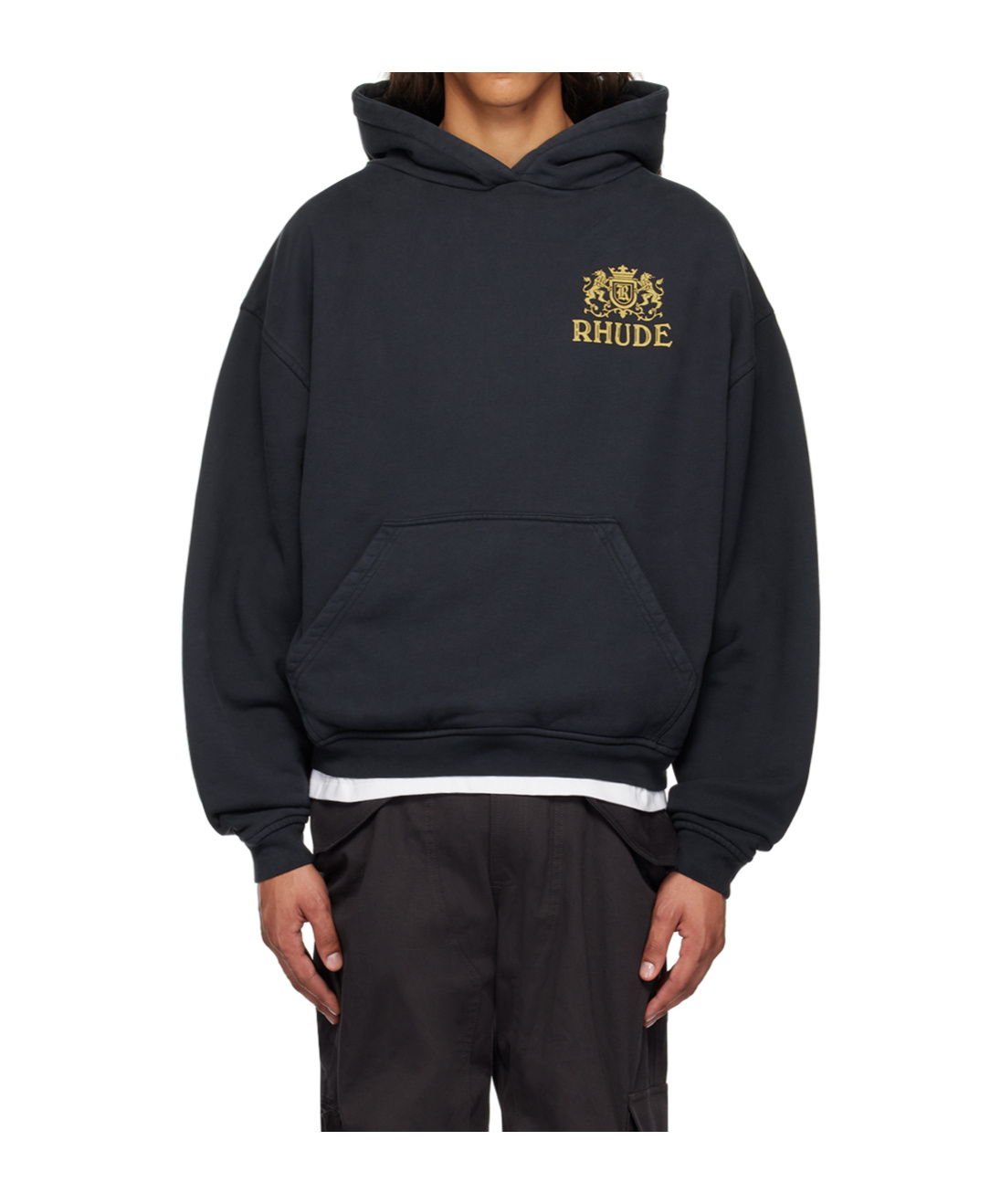 RHUDE HOODED LONG-SLEEVED HOODIE 