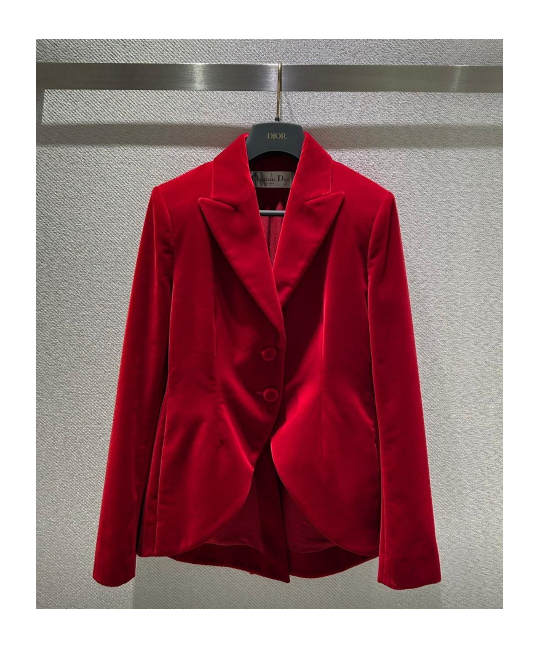 Dior Long-sleeved Suit Jacket In Red