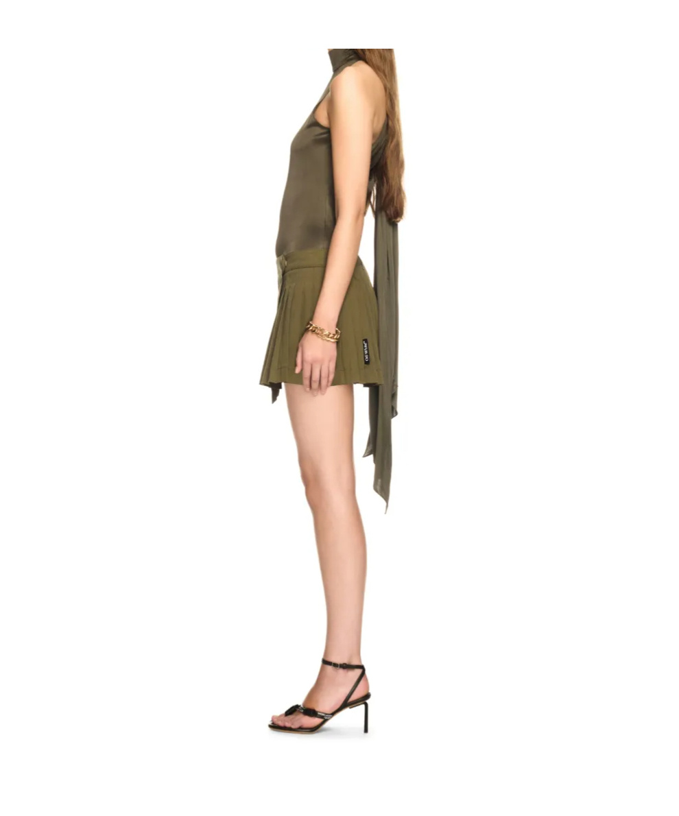 Off-white Jerseyoberteil Mit Drapiertem Detail In Green