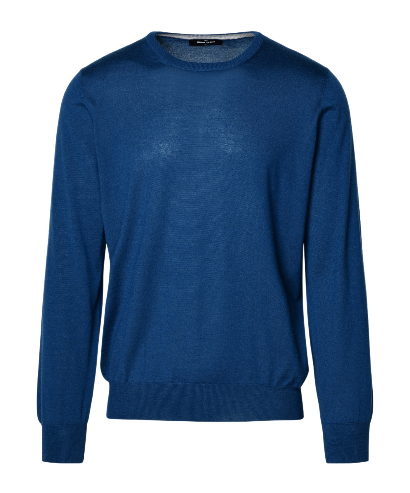 Gran Sasso Navy Blue Cashmere Crew Neck Sweate In Blue
